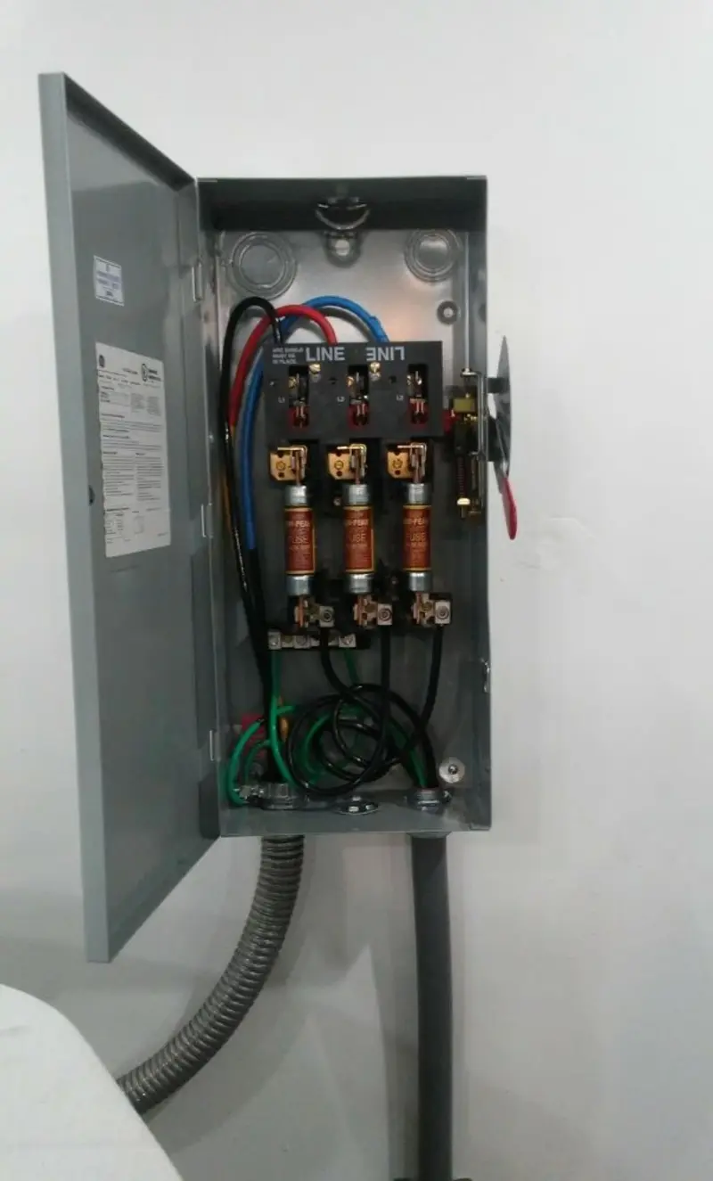 Three-phase disconnect switch installed for Electrical Wiring & Rewiring in Hempstead